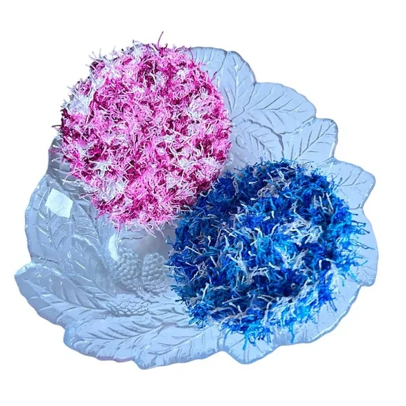 Hand Crafted Colorful Scrubbing Kitchen or Spa Pads Reusable Crocheted Polyester - Picture 11 of 11